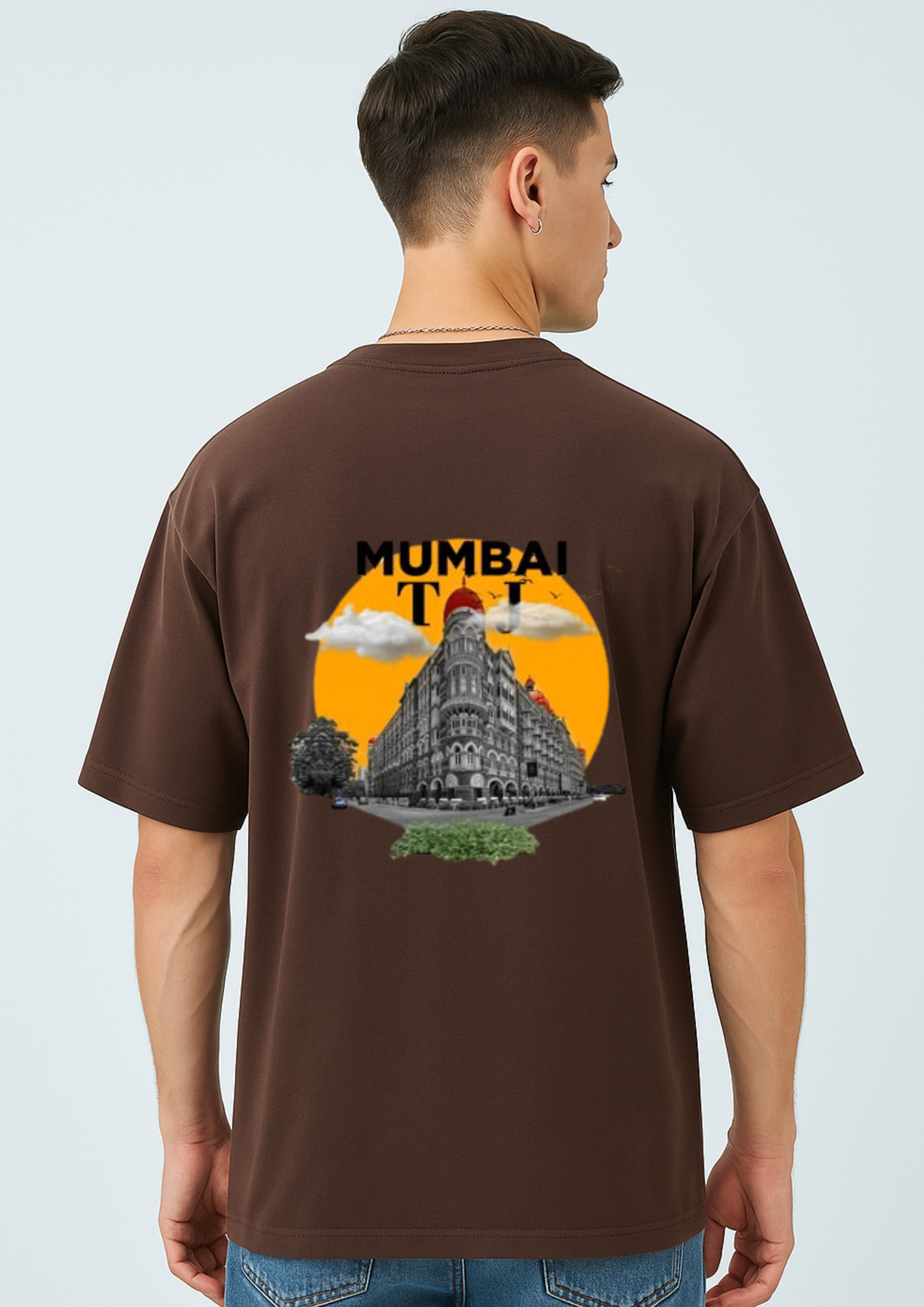 Product Mumbai Edition oversized back and front print t shirt
